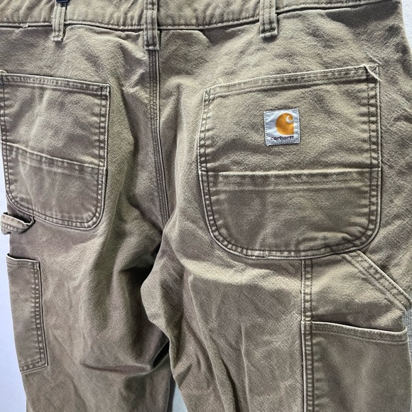 Carhartt Relaxed Fit Carpenter Pants Mens 36/32 Brown Work Wear Comfy Heavy 1977 - Picture 7 of 8
